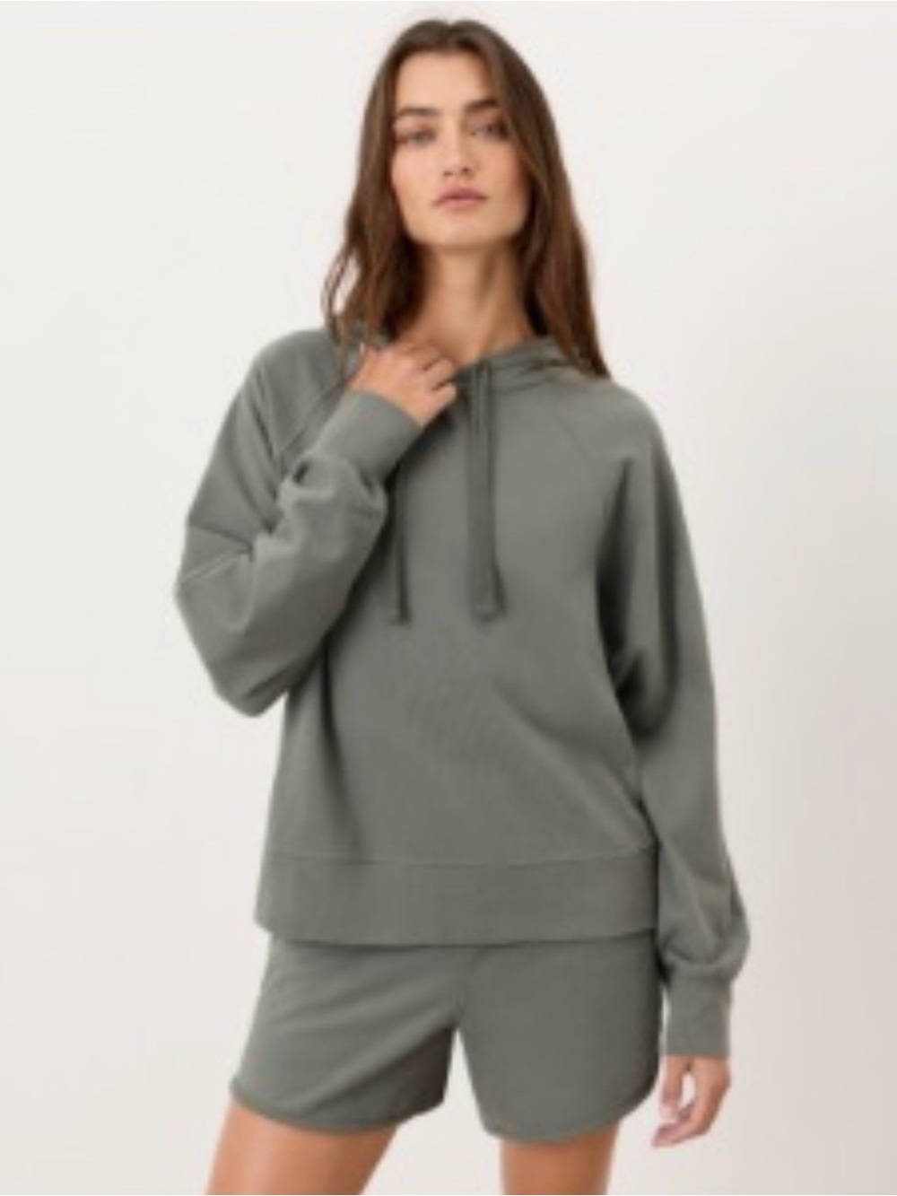 Pact Organic Cotton Women's Castor Green CloudKnit Hoodie Small